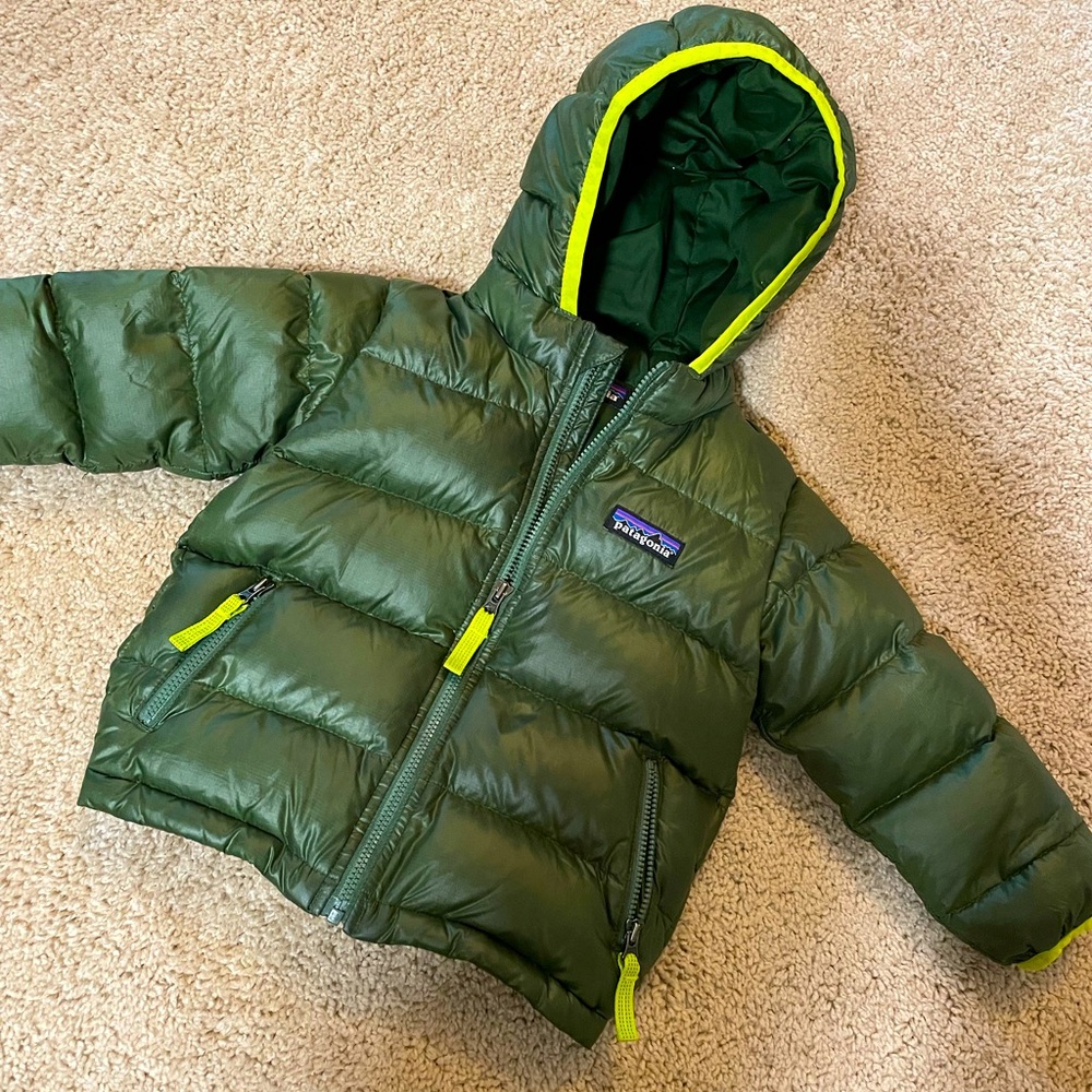 Hunter green toddler Patagonia jacket